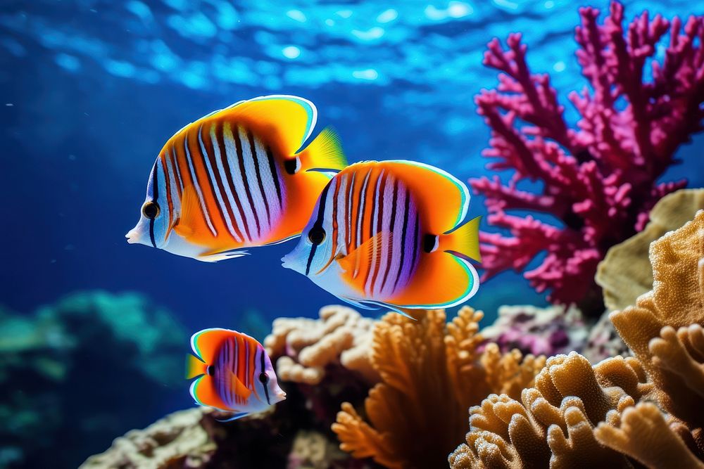 Underwater fish sea aquarium. AI generated Image by rawpixel.