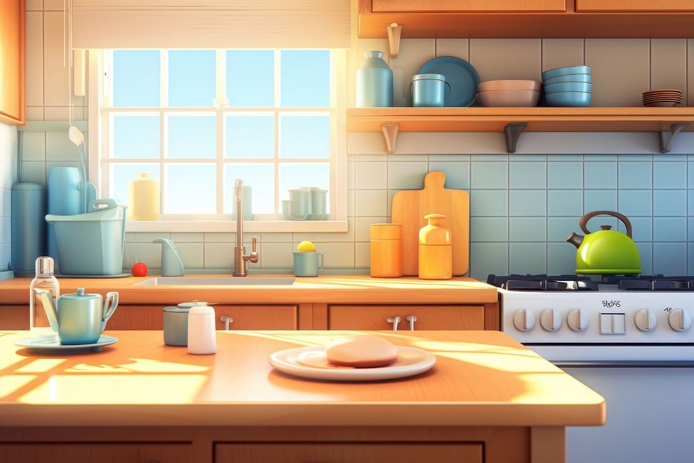 Kitchen furniture sink room. AI generated Image by rawpixel.