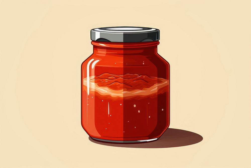 Food jar red refreshment. AI generated Image by rawpixel.