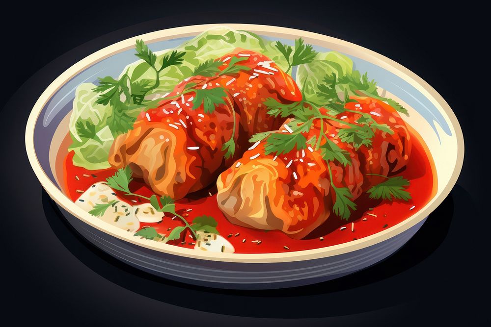 Plate food meal dish. AI generated Image by rawpixel.