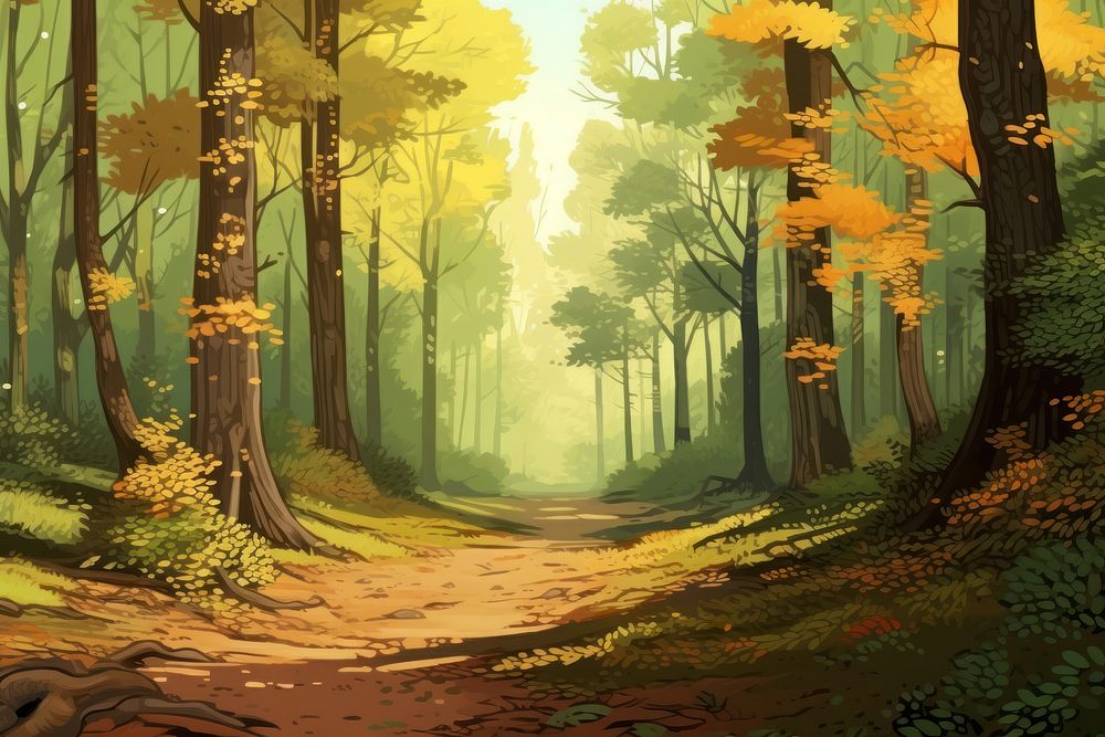 Sunlight nature forest tree. AI generated Image by rawpixel.