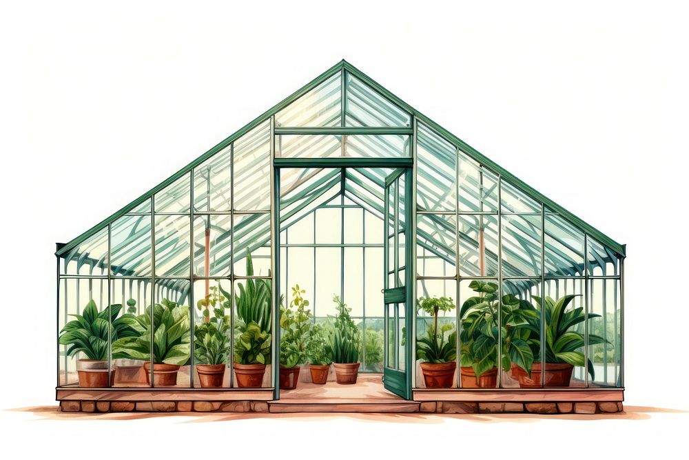 Greenhouse outdoors garden nature. AI generated Image by rawpixel.