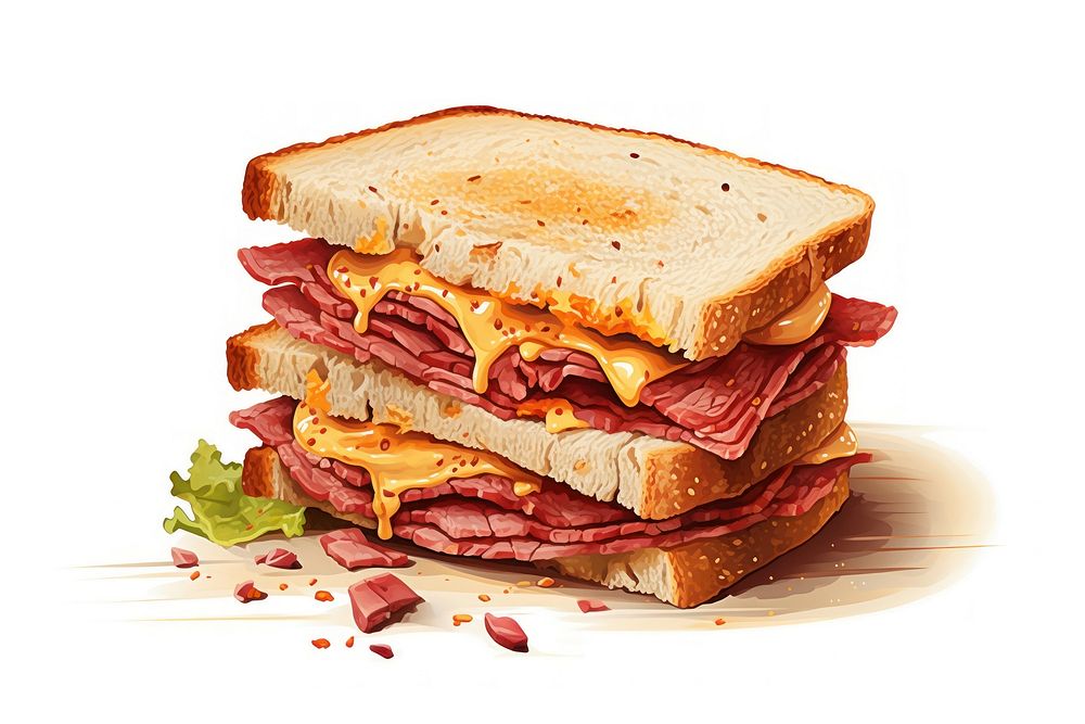 Sandwich bread food meal. AI generated Image by rawpixel.