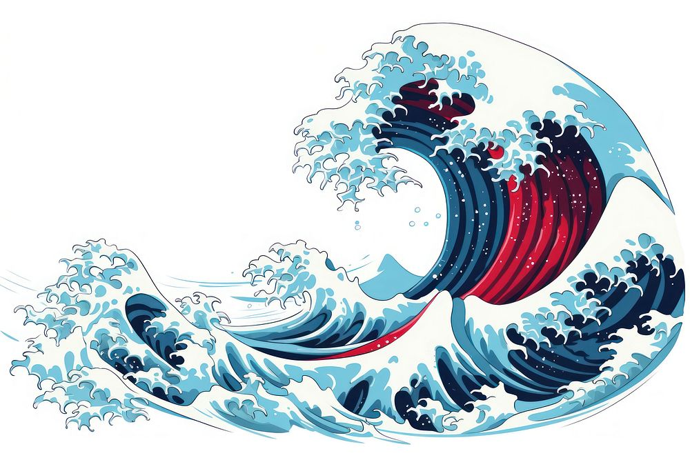 Pattern wave sea creativity. AI generated Image by rawpixel.
