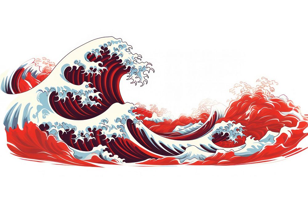 Wave sea splashing surfboard. AI generated Image by rawpixel.