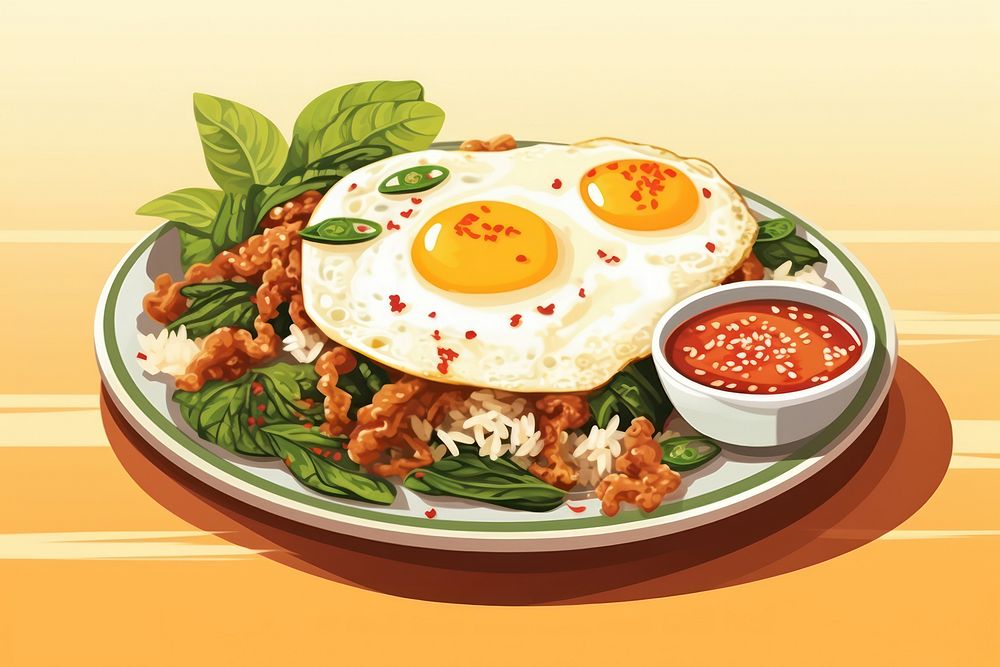 Food egg fried fried egg. AI generated Image by rawpixel.
