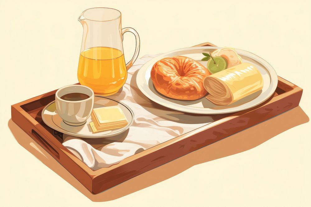 Breakfast tray brunch coffee. AI generated Image by rawpixel.