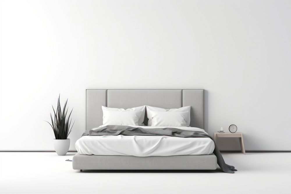 Bedroom furniture pillow architecture. AI generated Image by rawpixel.