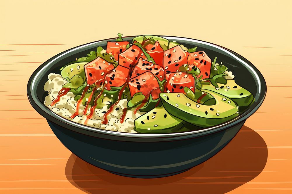 Bowl plate food vegetable. AI generated Image by rawpixel.