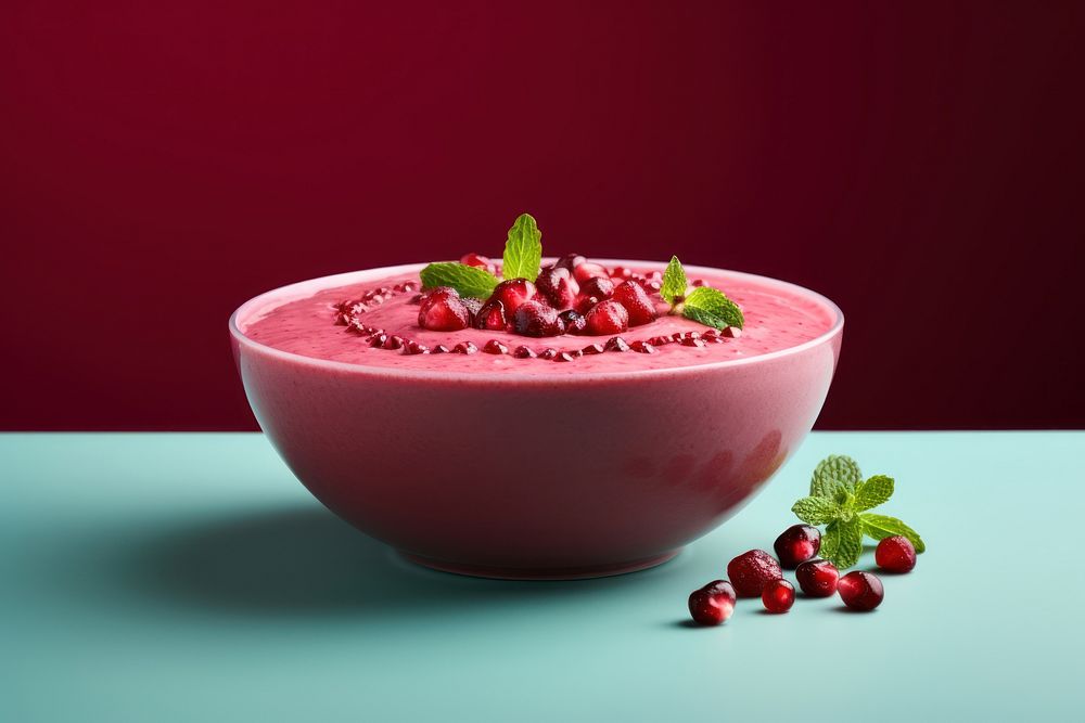 Bowl dessert fruit plant. AI generated Image by rawpixel.