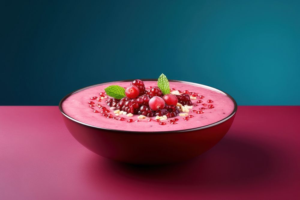 Bowl pomegranate dessert fruit. AI generated Image by rawpixel.