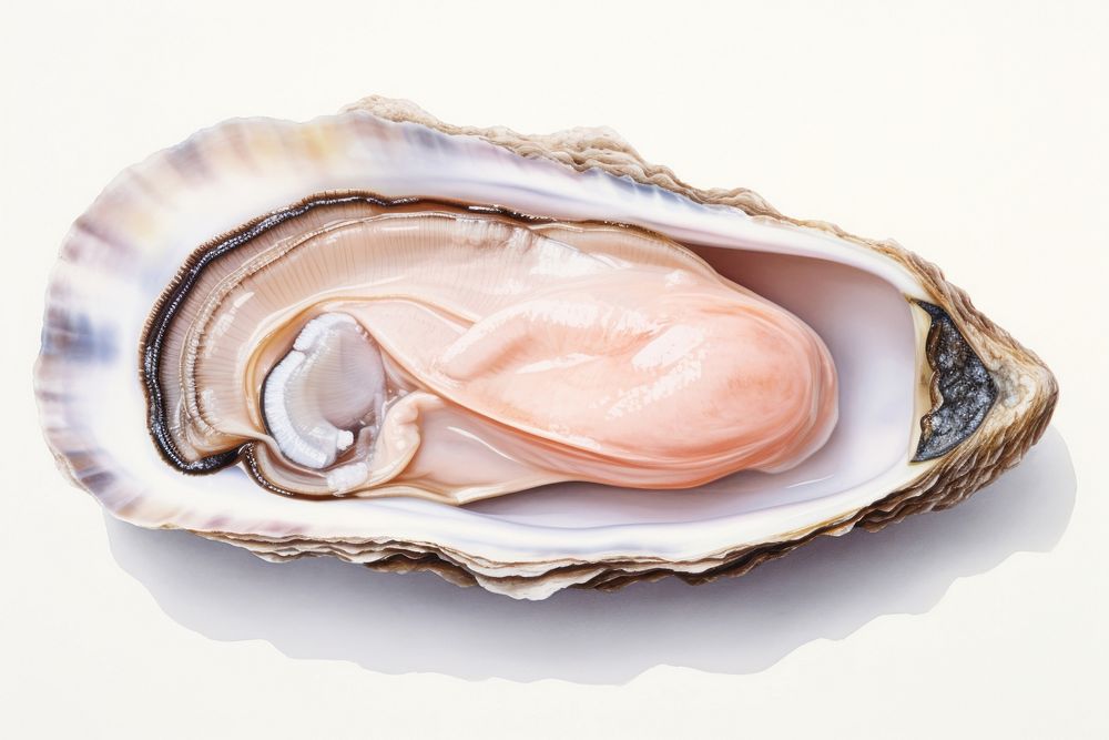 Oyster seafood invertebrate freshness shellfish. AI generated Image by rawpixel.
