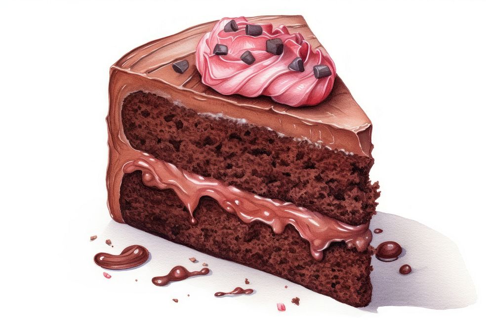 Chocolate cake dessert food. AI generated Image by rawpixel.