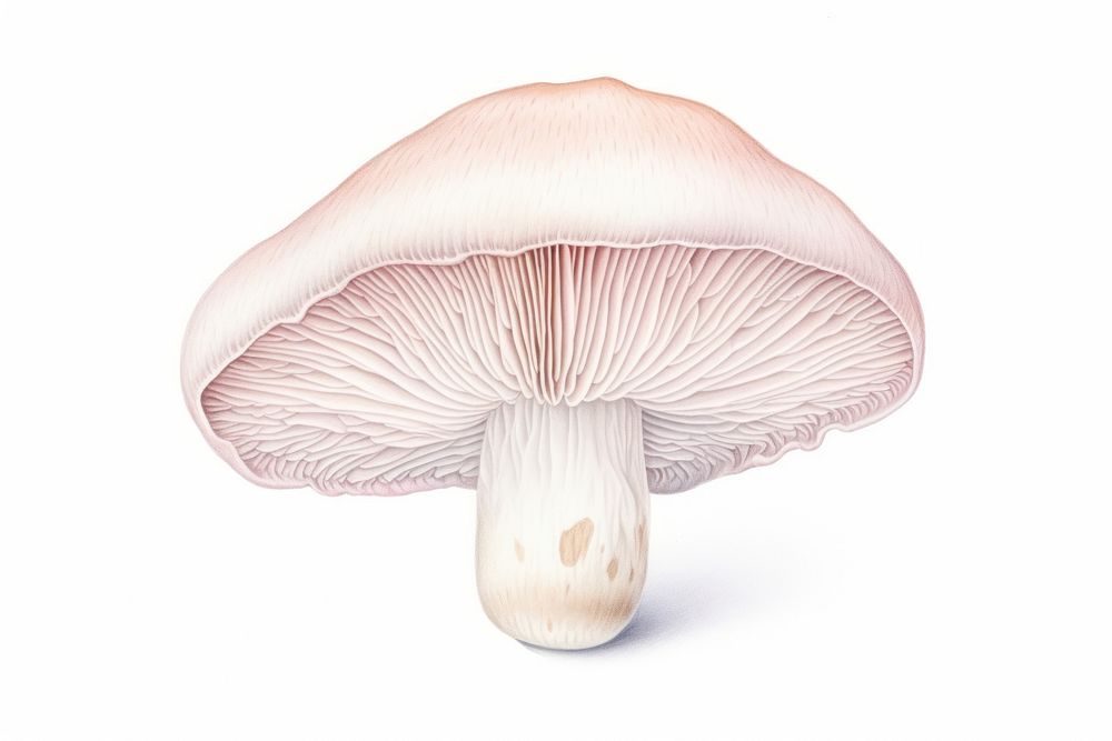 Mushroom fungus white background agaricaceae. AI generated Image by rawpixel.