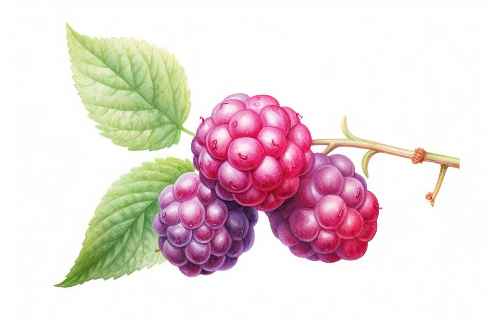 Berry raspberry fruit plant. AI generated Image by rawpixel.