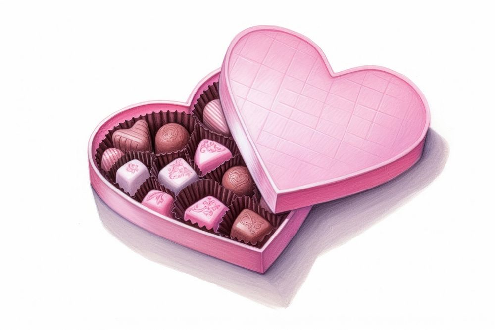 Chocolate food pink box. AI generated Image by rawpixel.