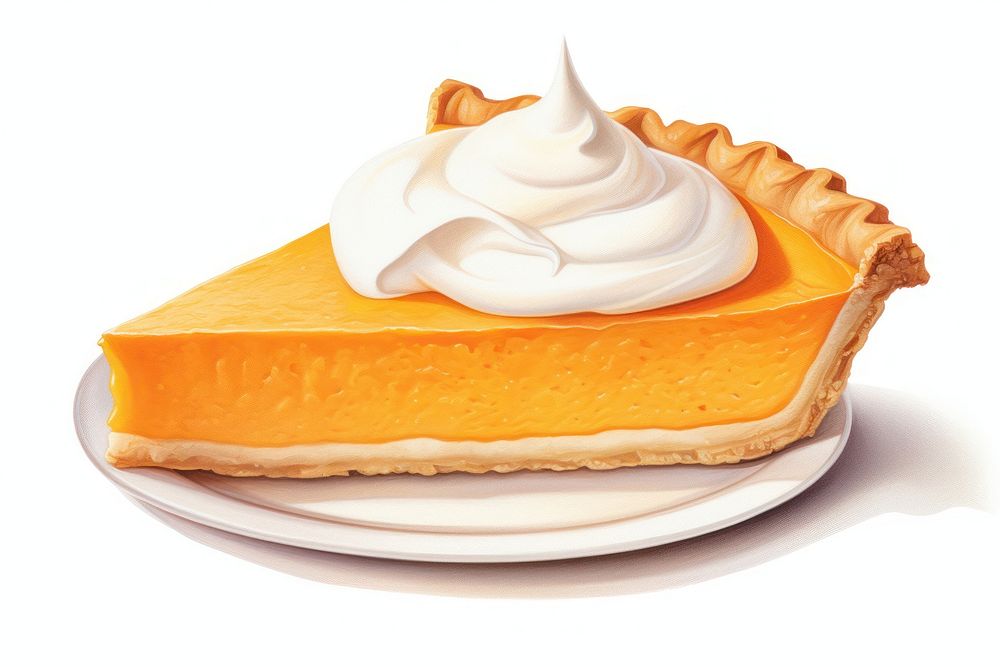 Dessert pumpkin cream plate. AI generated Image by rawpixel.