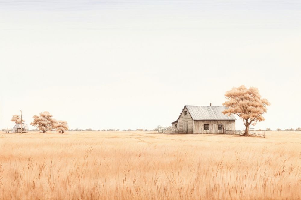 Farm architecture building outdoors. AI generated Image by rawpixel.