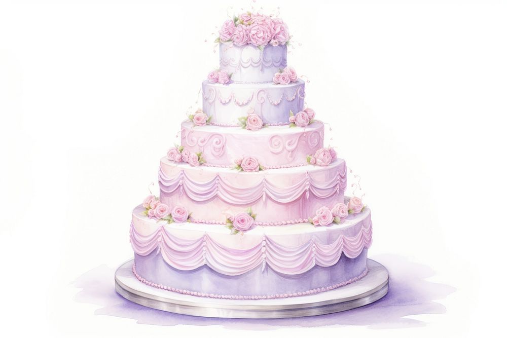 Wedding cake dessert food. AI generated Image by rawpixel.