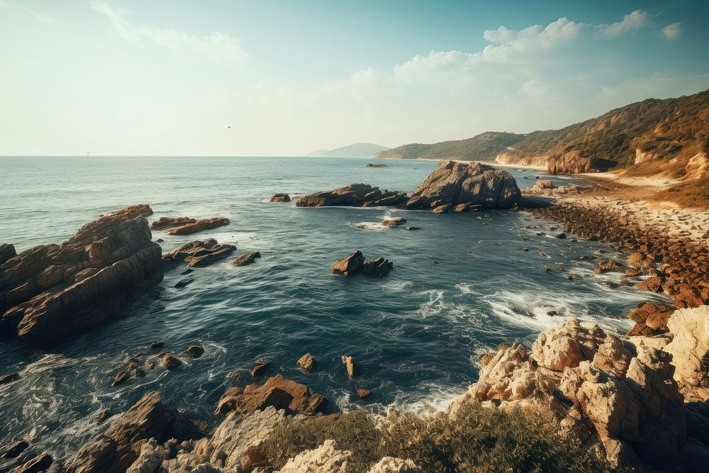 Sea landscape outdoors horizon. 