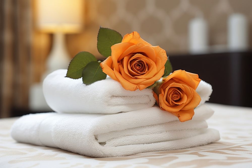 Flower towel plant hotel. 