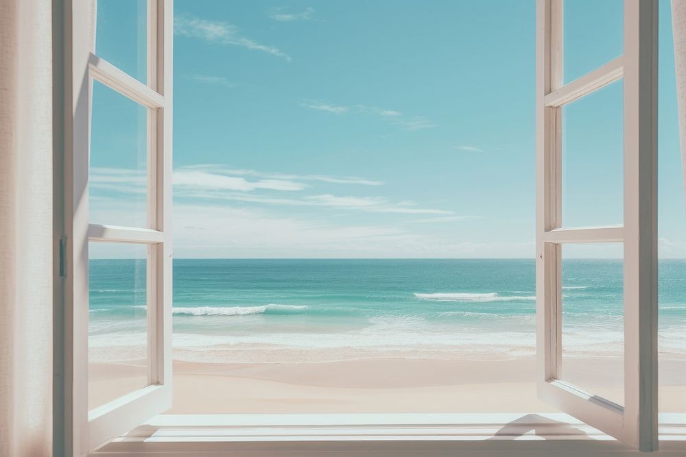Window sky nature beach. AI generated Image by rawpixel.