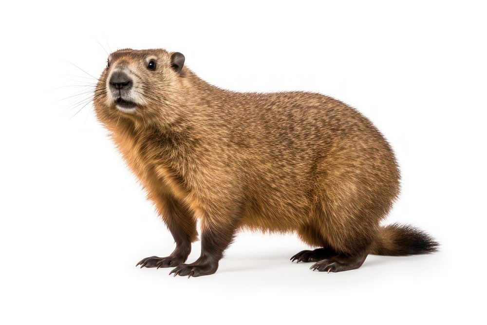 Groundhog wildlife animal mammal. AI generated Image by rawpixel.