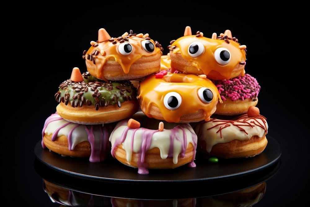 Halloween donuts dessert food cake. AI generated Image by rawpixel.