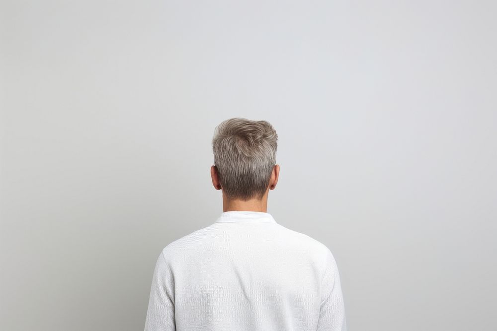 Adult white photo back. 