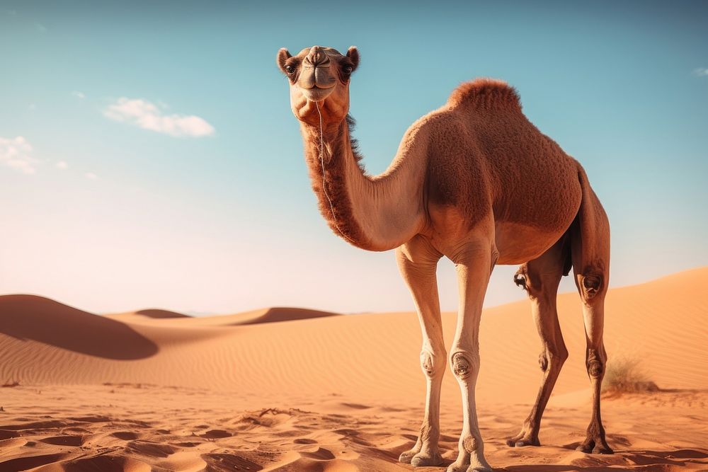 Camel outdoors nature animal. AI generated Image by rawpixel.