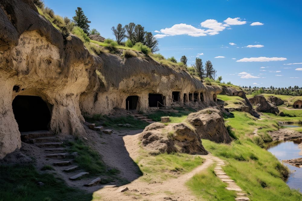 Cave architecture outdoors nature. 