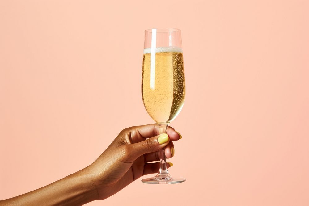Champagne drink glass adult. AI generated Image by rawpixel.