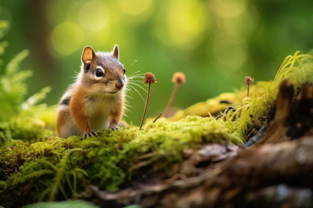 Chipmunk squirrel animal rodent. AI generated Image by rawpixel.