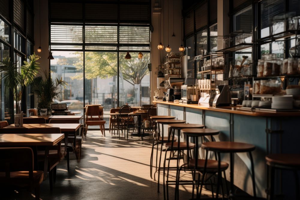 Restaurant cafeteria furniture chair. | Premium Photo - rawpixel