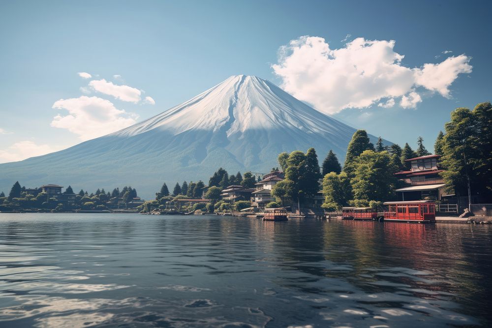 Lake architecture landscape mountain. 