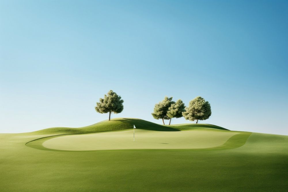 Golf outdoors nature shadow. AI generated Image by rawpixel.