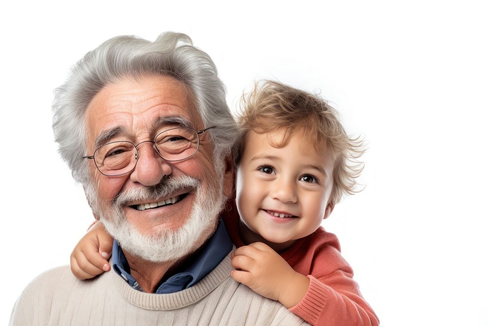 Grandchild portrait laughing adult. AI generated Image by rawpixel.