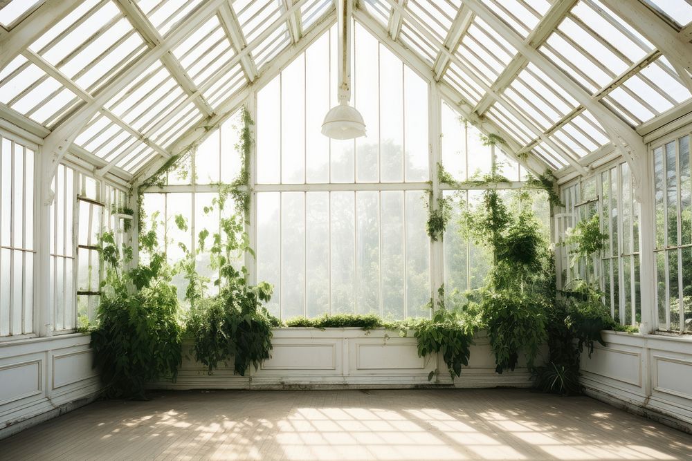 Greenhouse outdoors nature garden. 