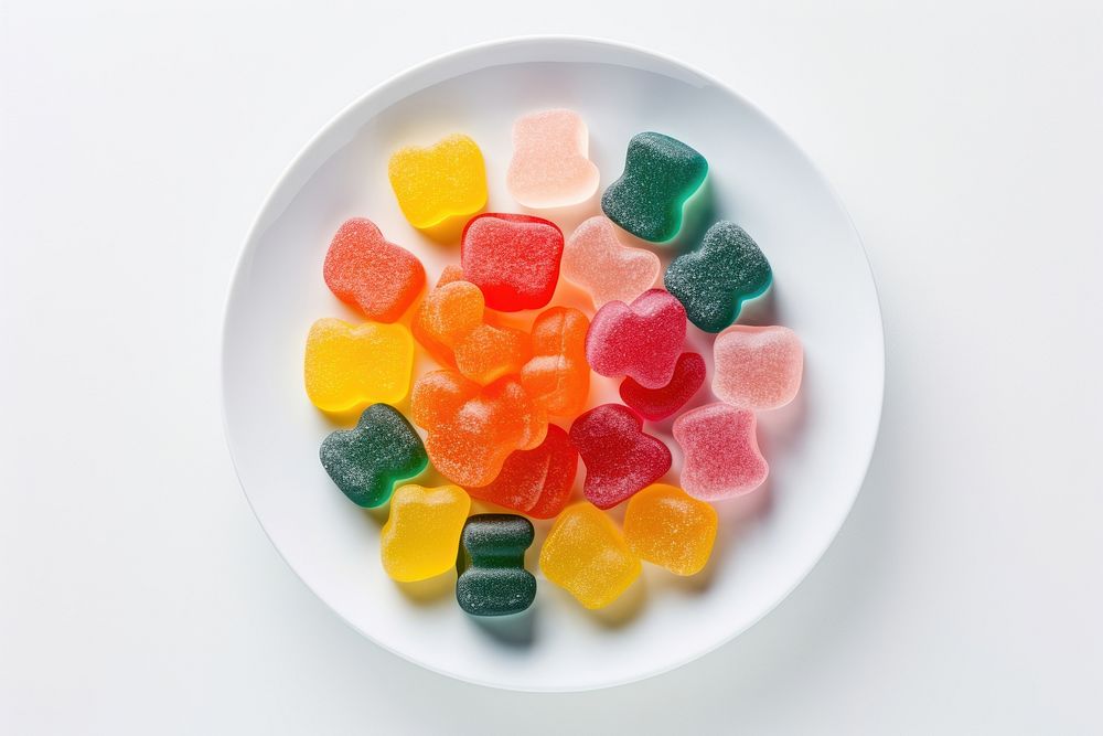 Plate confectionery candy food. AI generated Image by rawpixel.