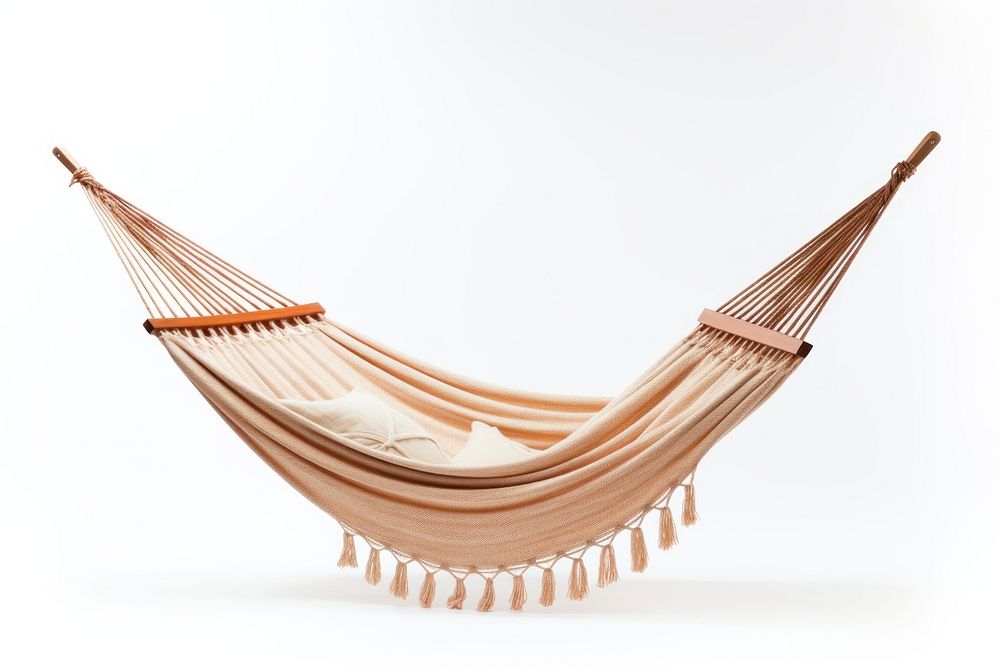 Hammock furniture white background relaxation. AI generated Image by rawpixel.