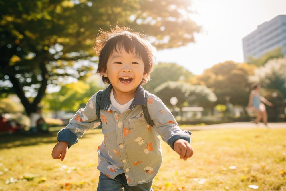 Happy baby park happiness. AI generated Image by rawpixel.