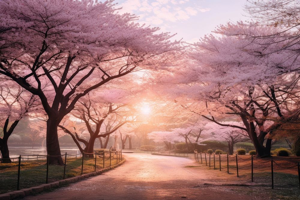Blossom park outdoors nature. AI generated Image by rawpixel.