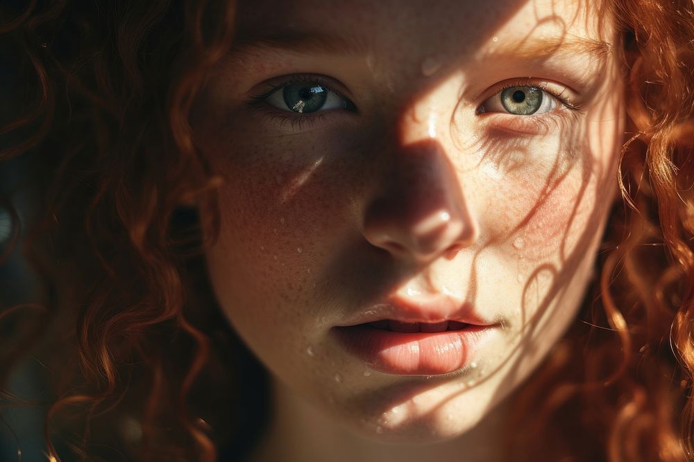 Portrait adult photo skin. 