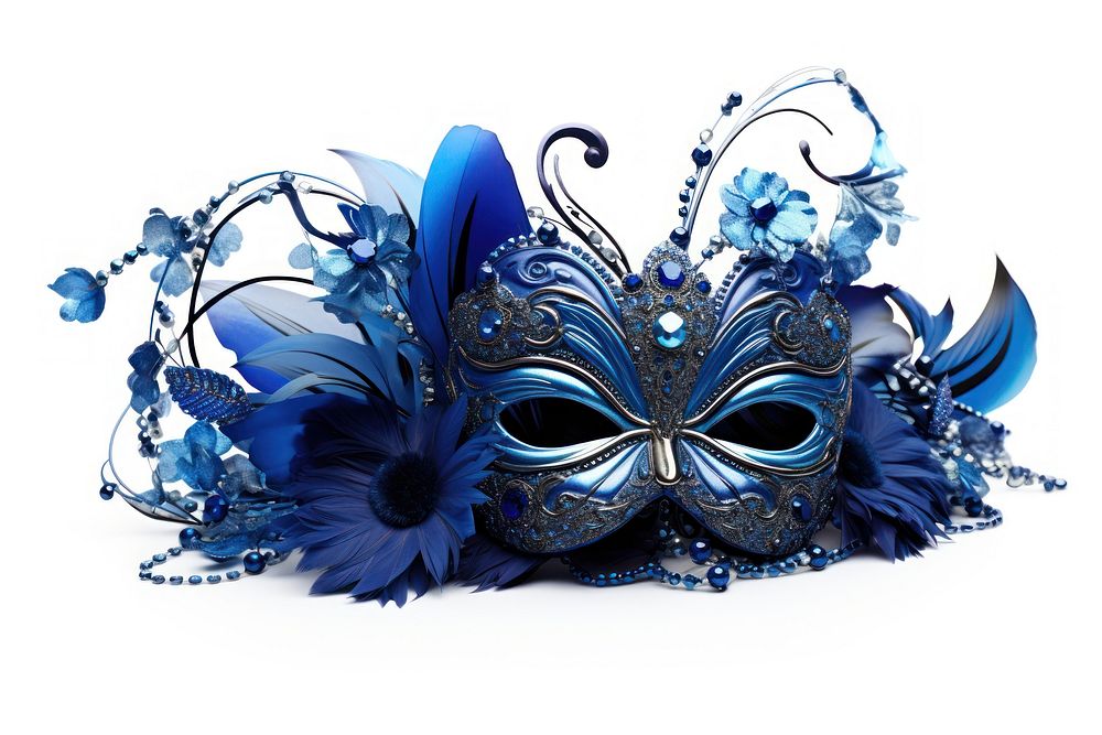 Carnival blue white background celebration. AI generated Image by rawpixel.