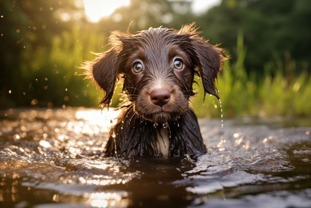 Animal outdoors mammal puppy. 