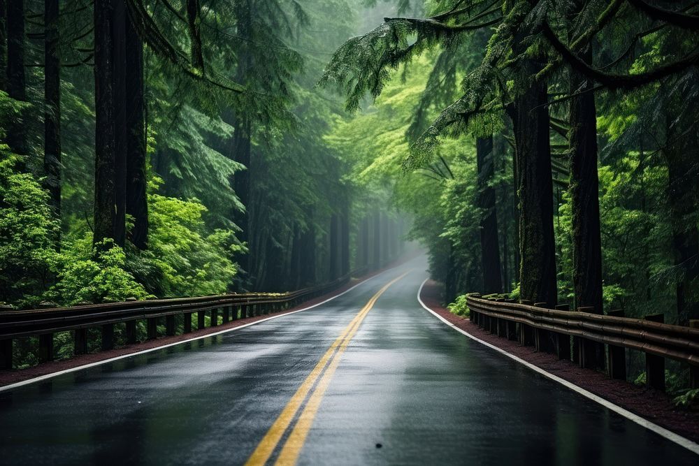 Road outdoors highway nature. AI generated Image by rawpixel.