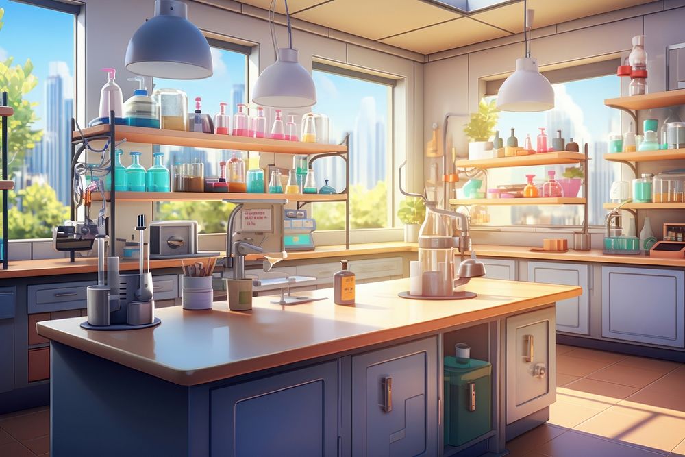 Kitchen architecture countertop laboratory. AI generated Image by rawpixel.