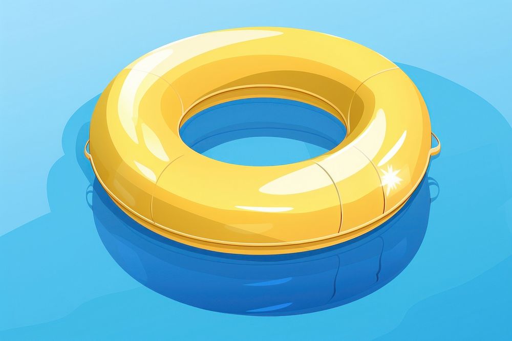 Yellow water blue pool. AI generated Image by rawpixel.