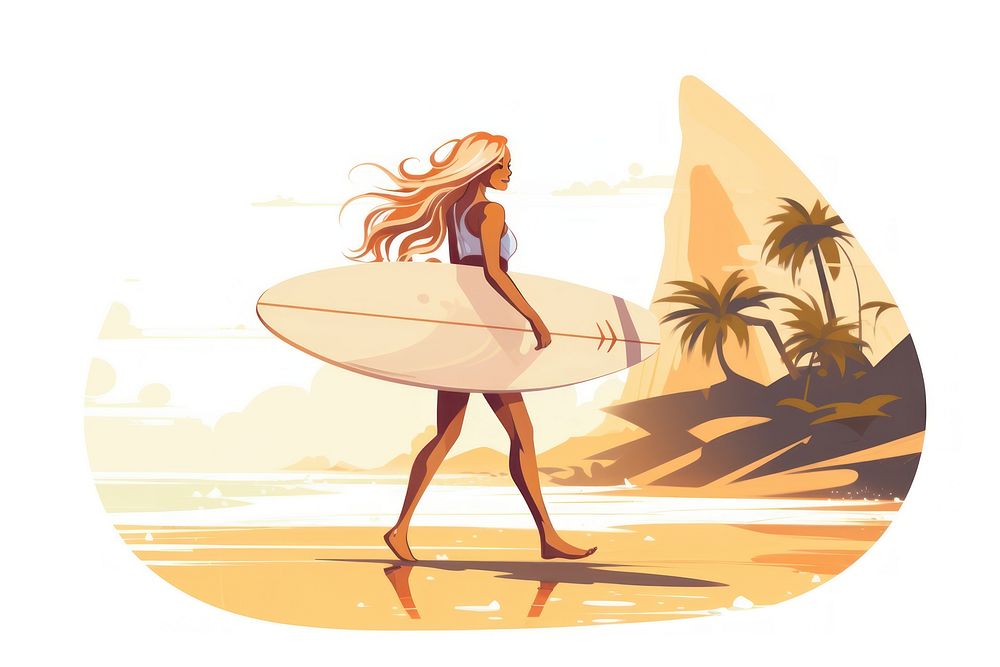 Surfboard outdoors surfing summer. AI generated Image by rawpixel.