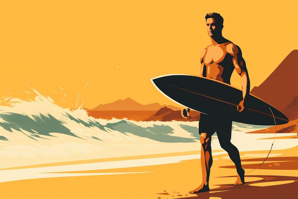 Outdoors surfing sports adult. AI generated Image by rawpixel.